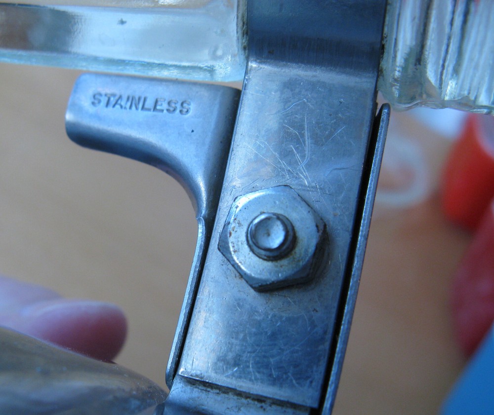 PYREX - Old COFFEE PERCOLATOR with Stick Handle and Tab Handle Lid (no innards)