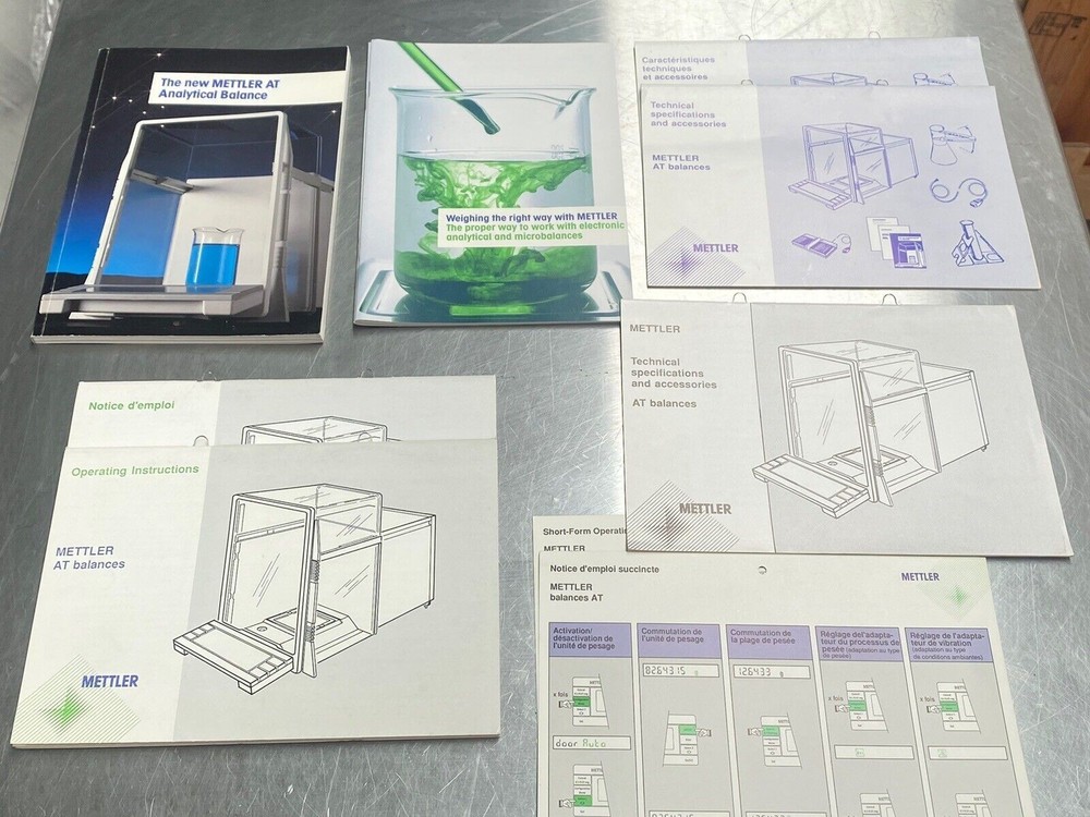 Mettler Toledo AT Analytical Balances - Users Manual / Instructions Book