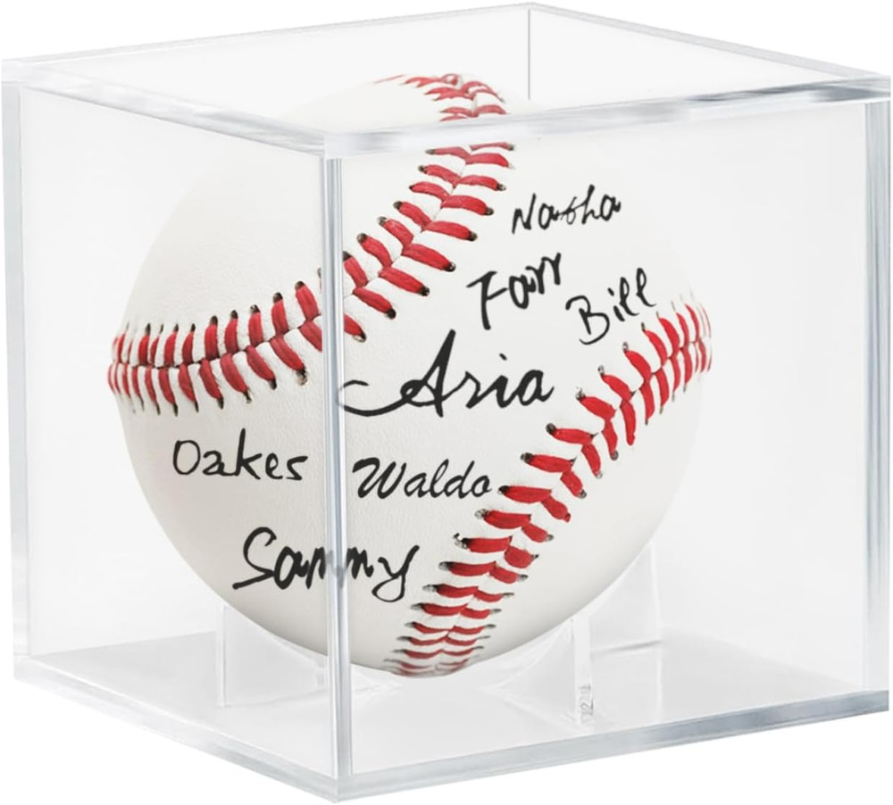 Acrylic Baseball Case for Display, UV Protected Baseball Display Cube, Autograph
