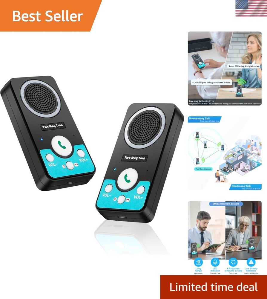 Wireless Intercom System for Home Office Classroom Long Range 2 Way Audio