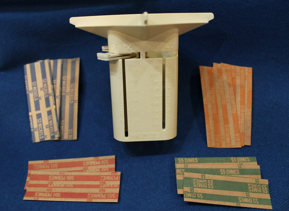 COIN COUNTER SORTER CHANGE ORGANIZER 4-in-1 ....plastic