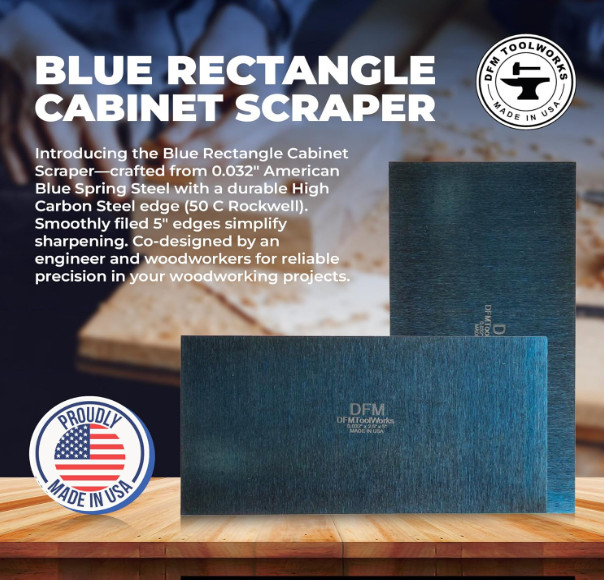 Rectangle Card Scraper - Precision Cabinet Multi-use Scraper for Woodworking, Wo