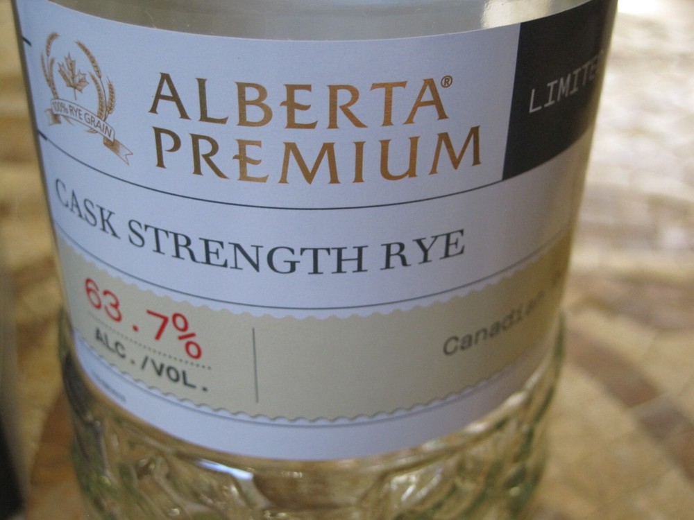 ALBERTA PREMIUM CASK STRENGTH 63.7% ABV Canadian Rye Whiskey Empty Bottle & Box