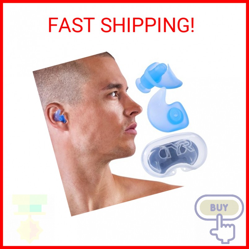 TYR Silicone Molded Ear Plugs, Blue