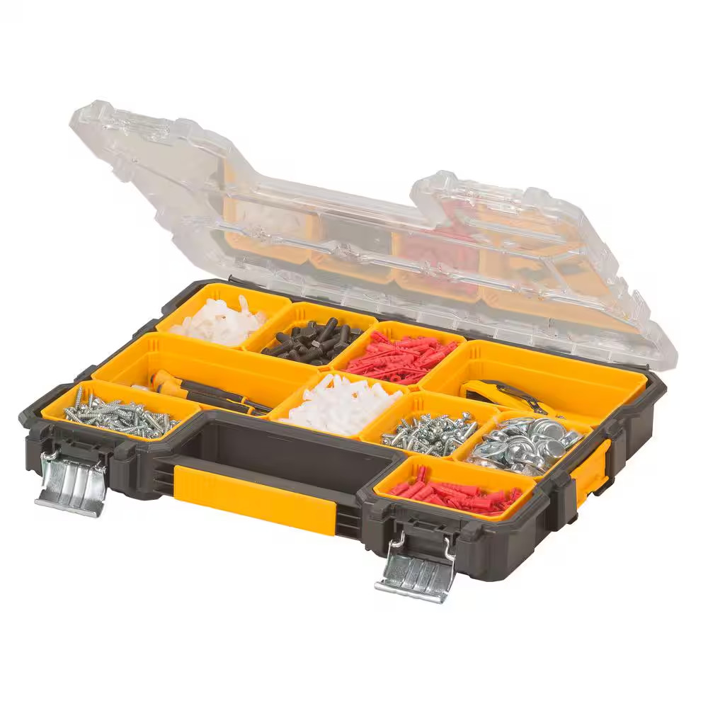 10-Compartment Shallow Pro Small Parts Organizer