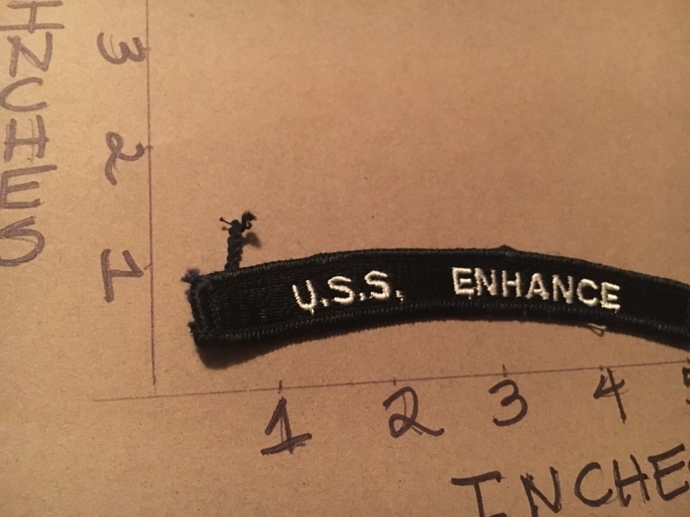 US NAVY SHOULDER STRIP TAB rocker Patch USS Enhance