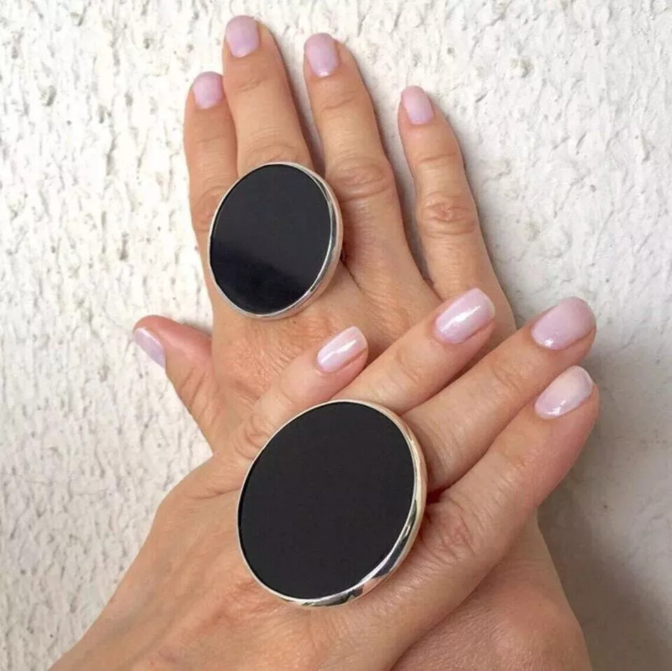 Awesome Black Onyx Gemstone 925 Sterling Silver Handmade Statement Ring SA-32