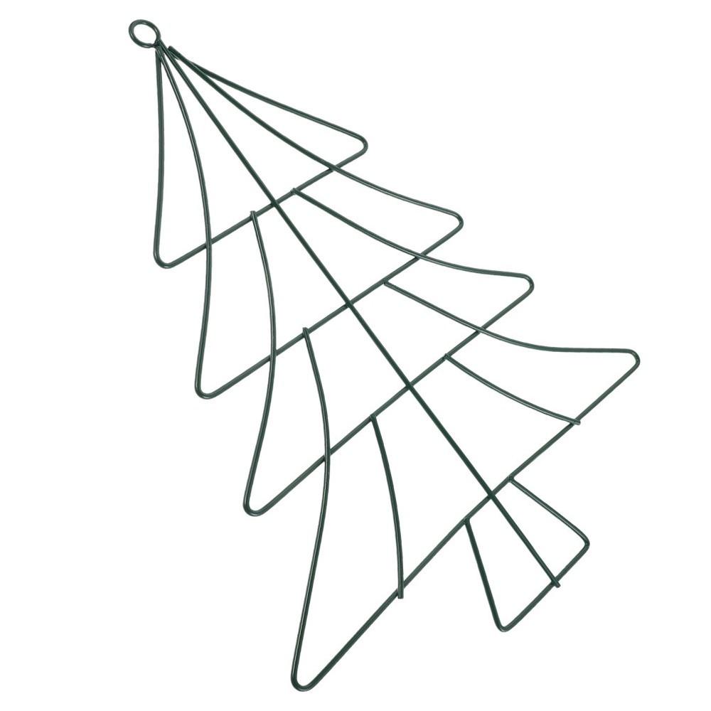 Christmas Tree Yard Decoration Wire Wreath Frame DIY Iron Support