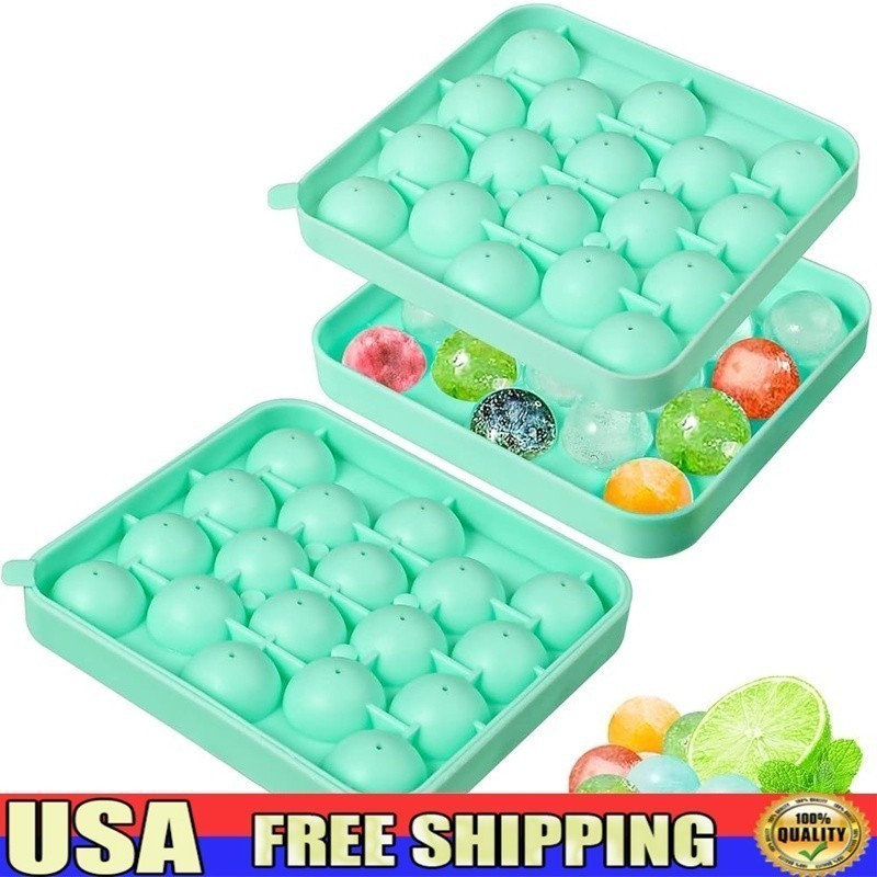Silicone Ice Cube Molds 36PCS Round Ice Balls Maker Easy Release Drinks New