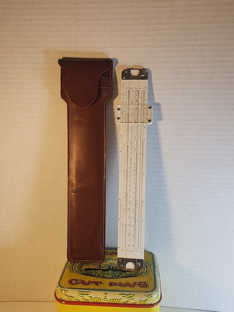 Acu-Math No. 1500 12-1/2" Plastic Slide Rule with case