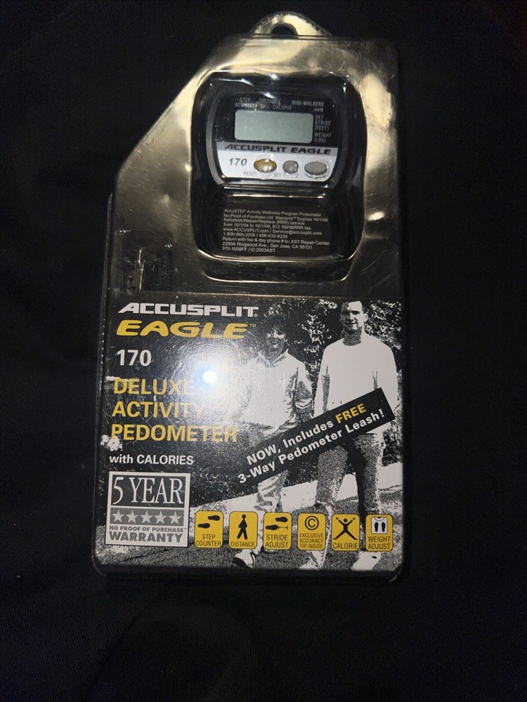 Accusplit Wellness Eagle 170 Deluxe Walking Step Activity Pedometer AE170