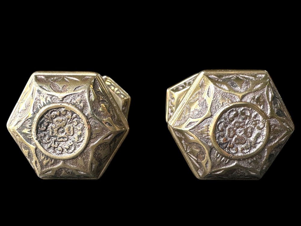 Victorian Style Handcrafted Solid Brass Door Knob Sets - 2 Available GA20966
