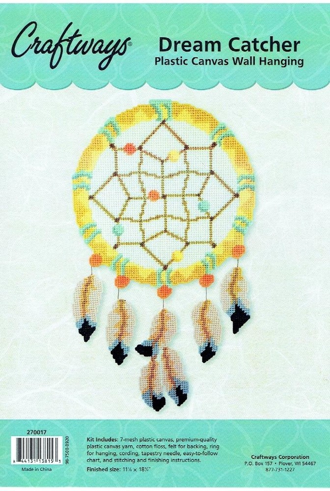DREAMCATCHER  WALL HANGING  7ct plastic canvas  PATTERN (#TF0234)