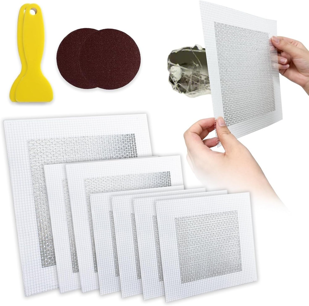 11 Pcs Drywall Patch, Dry Wall Web Repair Patch Kits for Holes, Plaster Sheet...