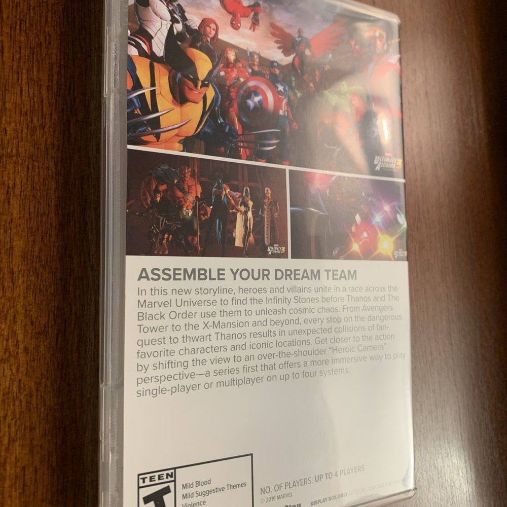 Marvel Ultimate Alliance 3 Black Nintendo Switch Authentic Display BOX NO GAME