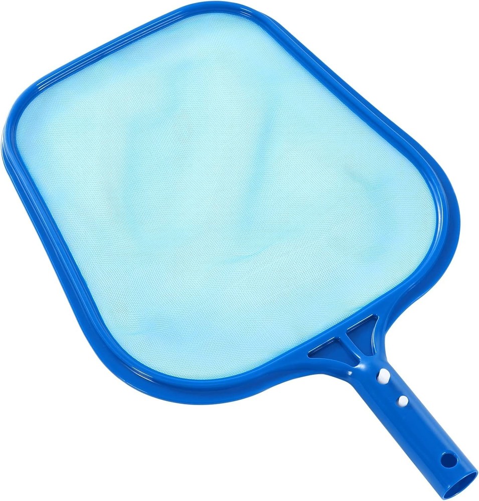 Pool Skimmer Net with Solid Plastic Frame and Fine Mesh for Pool Cleaning - D...
