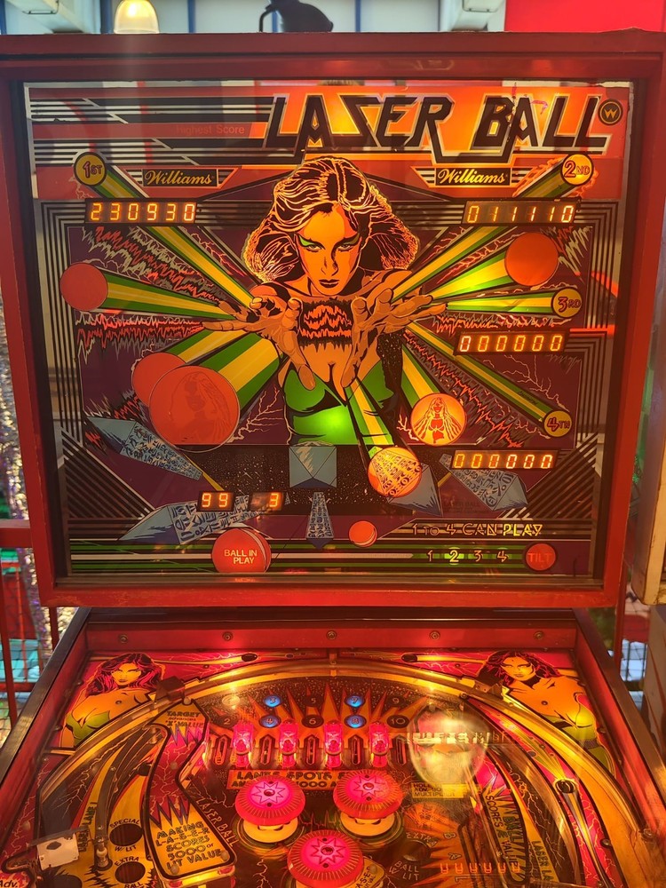 Laserball Pinball Machine – Williams Electronics – Classic – Excellent Condition