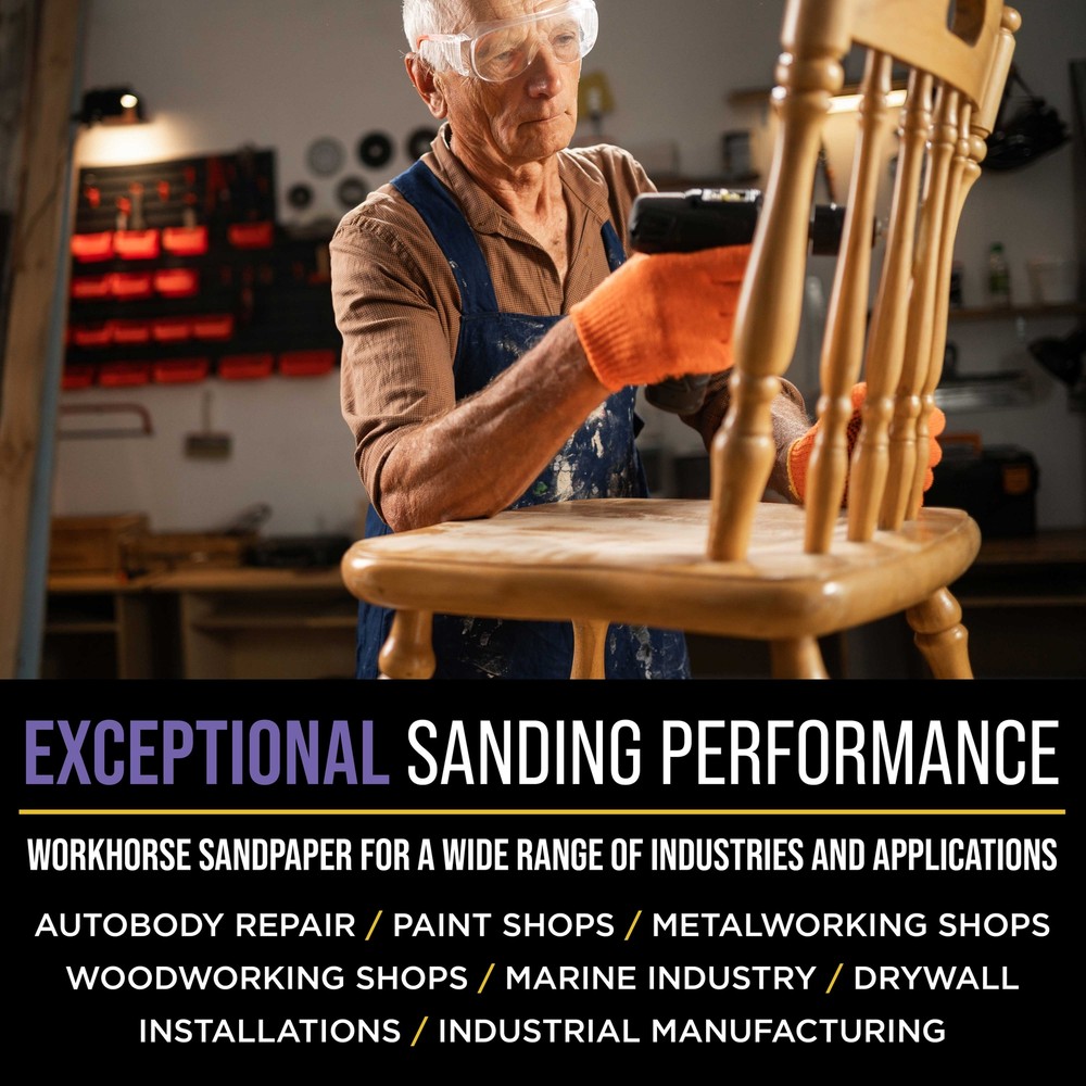 2" Sanding Discs, 36 Disc Variety Pack - Hook & Loop Sandpaper & Drill Plate