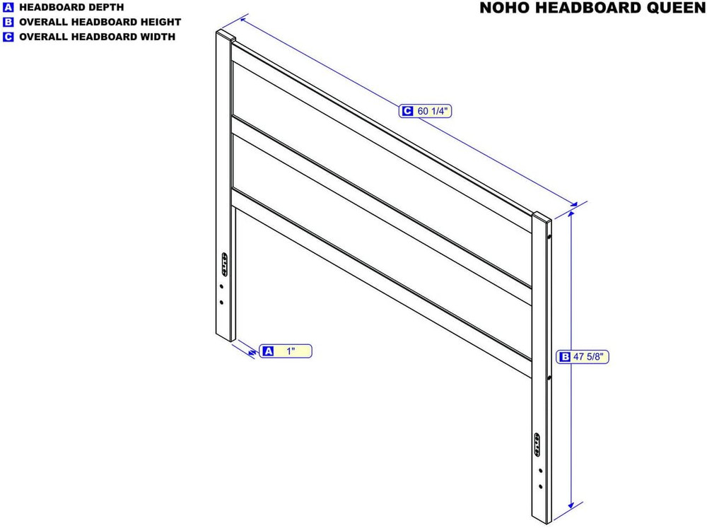 Noho Queen Headboard in Walnut