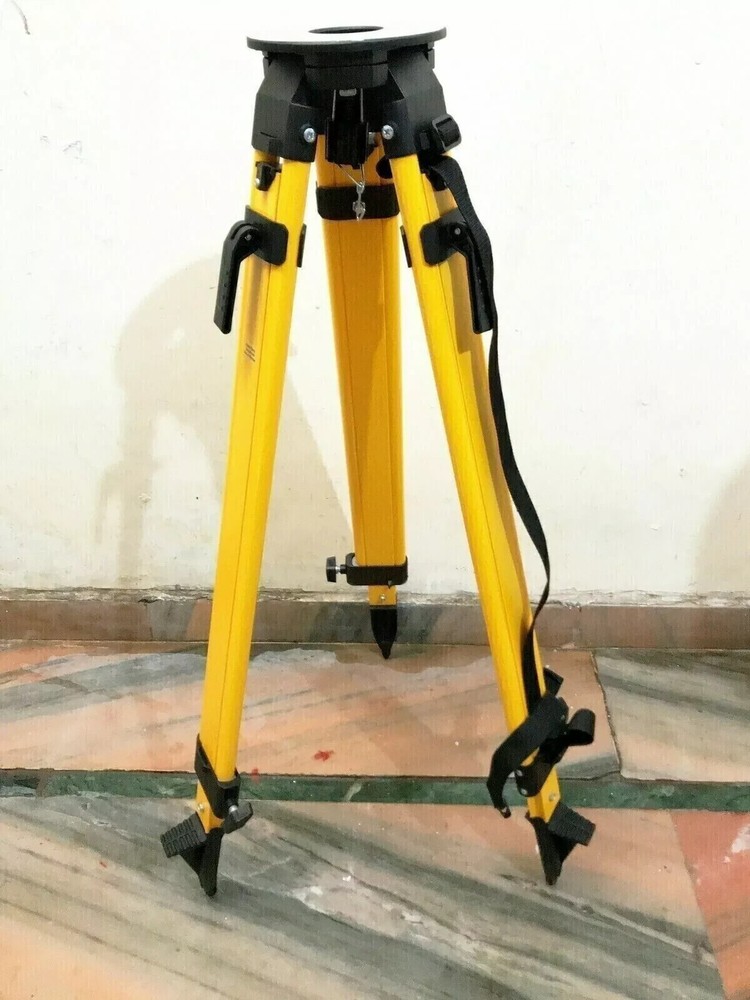 Tripod Flat Head Survey Tripod Stand - for Total Station Auto Level