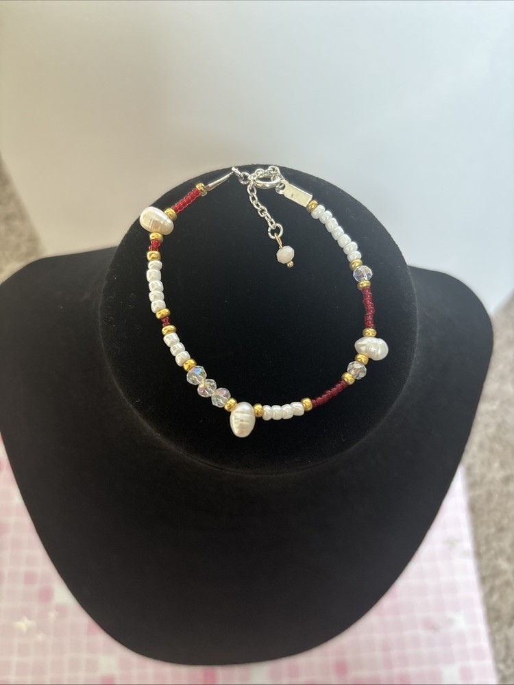 Freshwater Pearl Red Bracelet