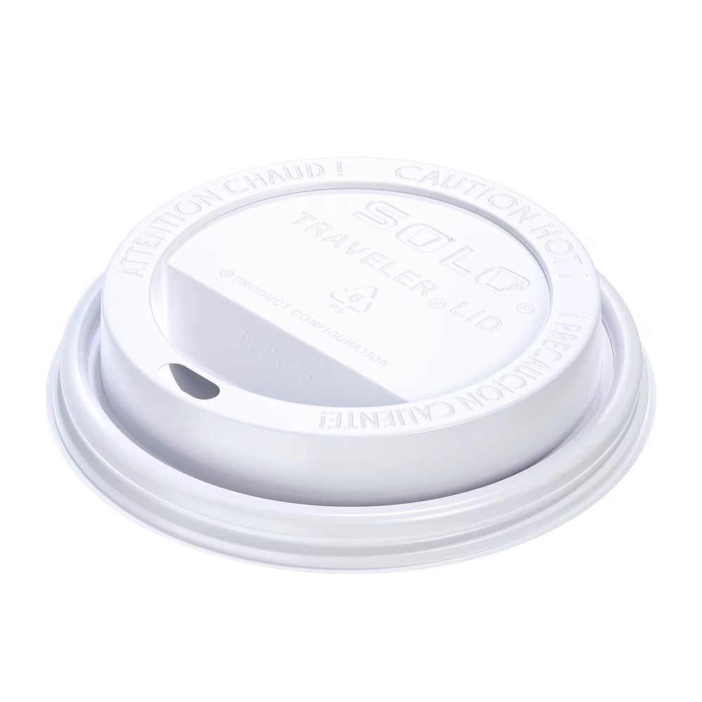 Solo TLP316-0007 Traveler White Dome Lid - 1000 / CS