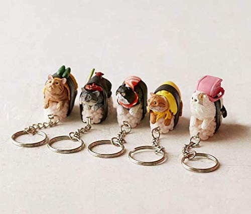 Sushi Cat Clever Idiots Nekozushi Keychain - Blind Box Includes Small, Multi