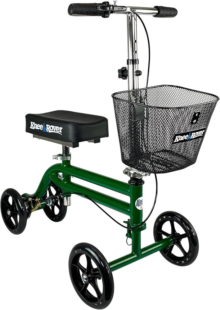 Knee Walker Scooter Foldable Steerable Crutch Alternative w/ Basket