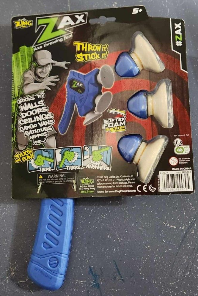 Zing Zax - The Foam Throwing Axe - Blue Axe Throwing Fun! NEW!!!