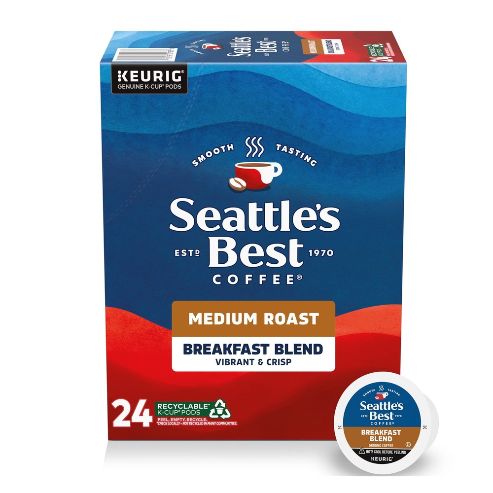 Best Coffee, Breakfast Blend, Medium Roast K-Cup Coffee Pods, 24 Count