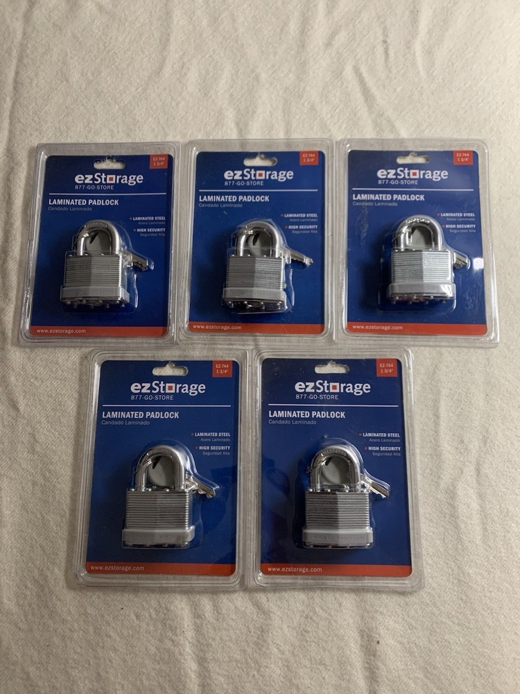 Laminated Padlock 1 3/4” Set Of 5