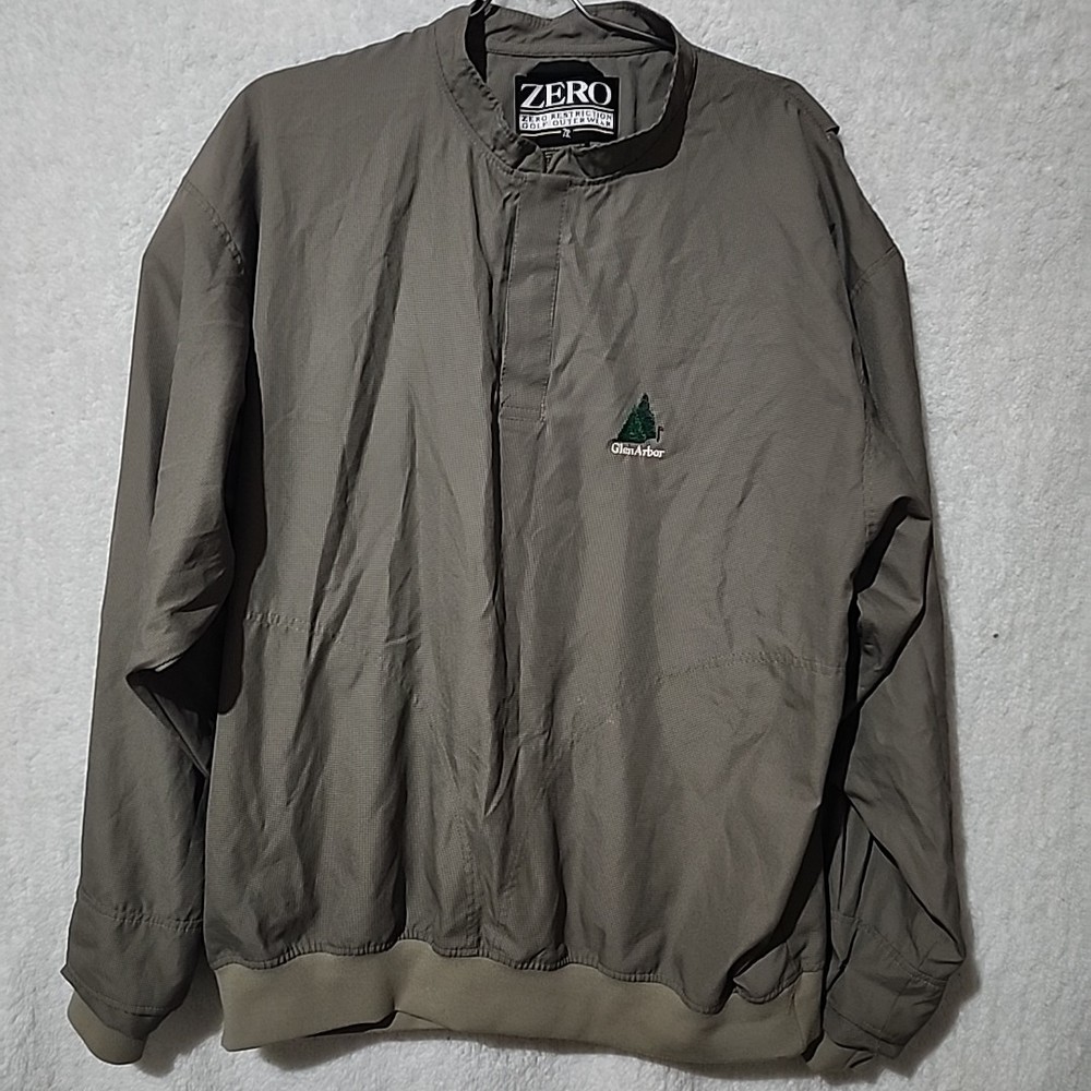 Zero Restriction ZR Men XL Glen Arbor Patch Pullover Golf Outerwear Jacket