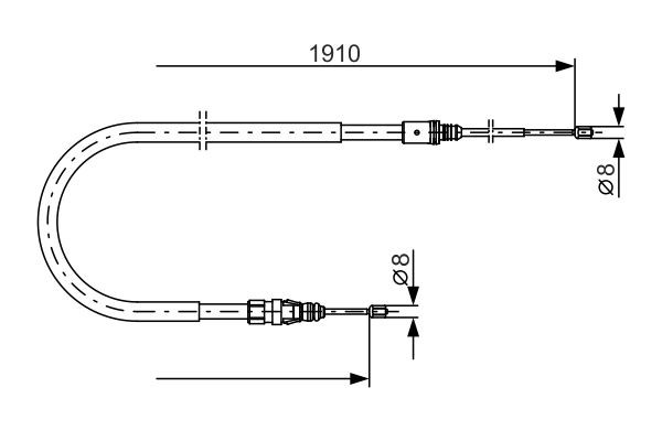 Cable Pull, parking brake BOSCH 1 987 482 323