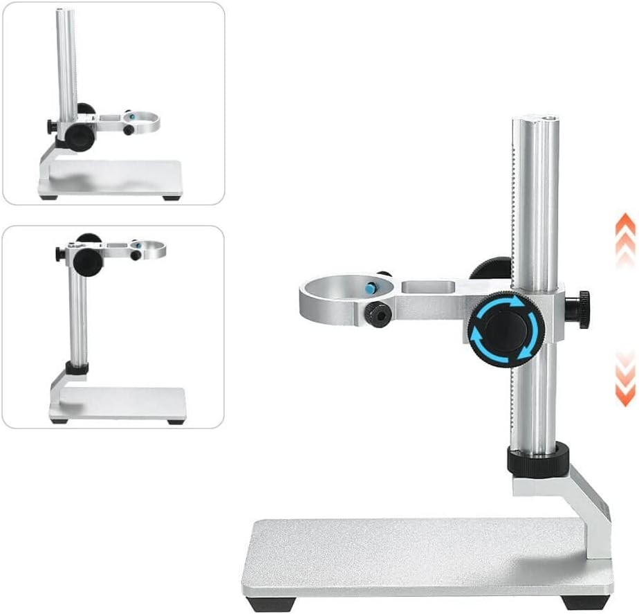 Universal Microscope Stand Pro, Stable Professional Aluminum Alloy Scope Base...
