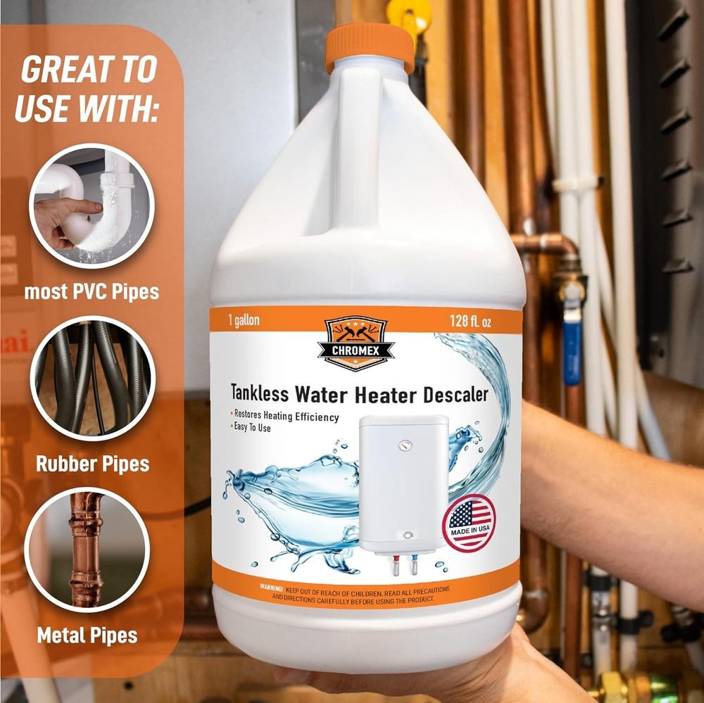 Chromex Tankless Water Heater Descaling Solution, 1 Gallon