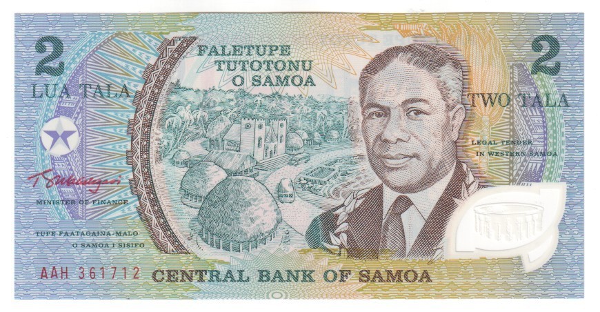 SAMOA 2 Tala Banknote (1990) P.31e - UNC