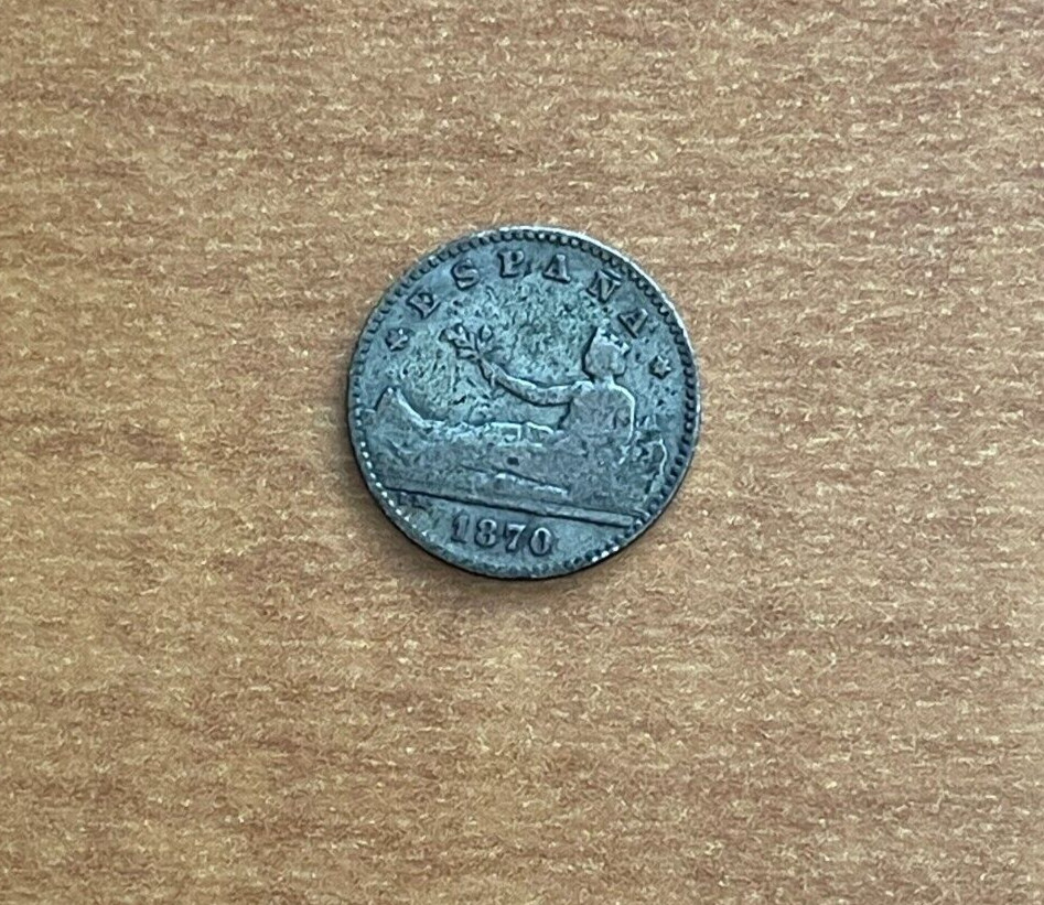 1870 Spain 50 Centimos  bg