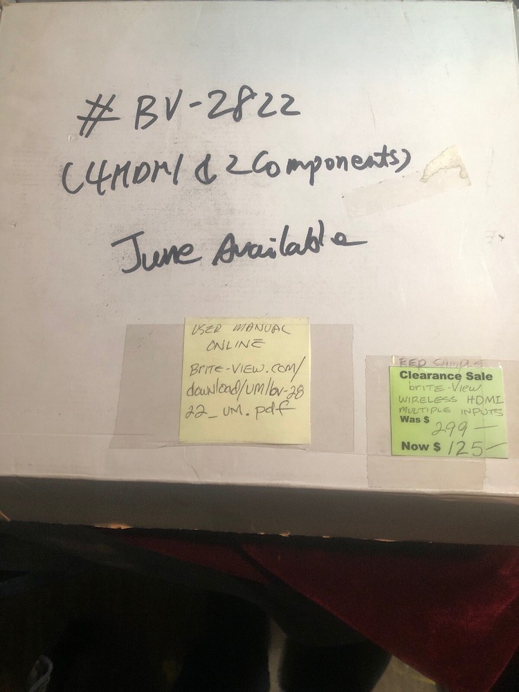 Brite-view Full Hd Video Wireless Transmitter And Receiver Bv-2822