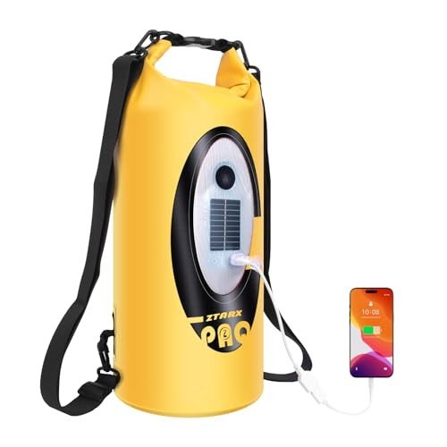 Solar/Battery Powered Multi-Functional Backpack with Bluetooth 10L Yellow