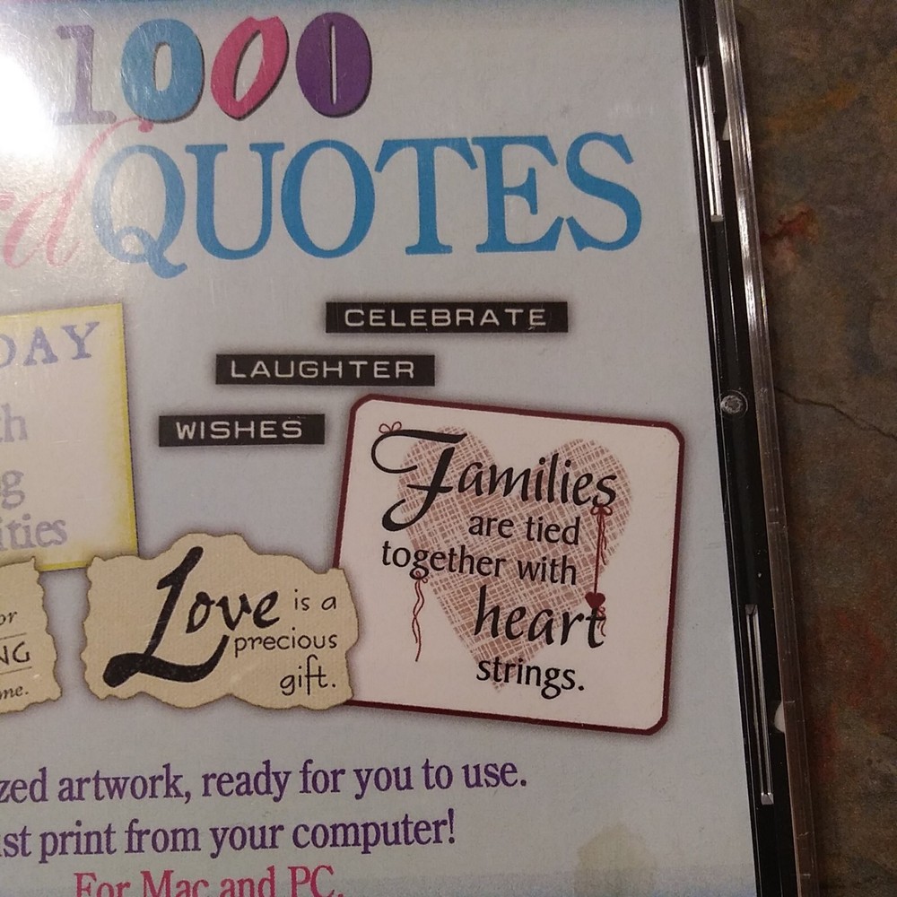 Hot Off The Press 1000 Card Quotes Computer CD Mac PC Artwork Instructions
