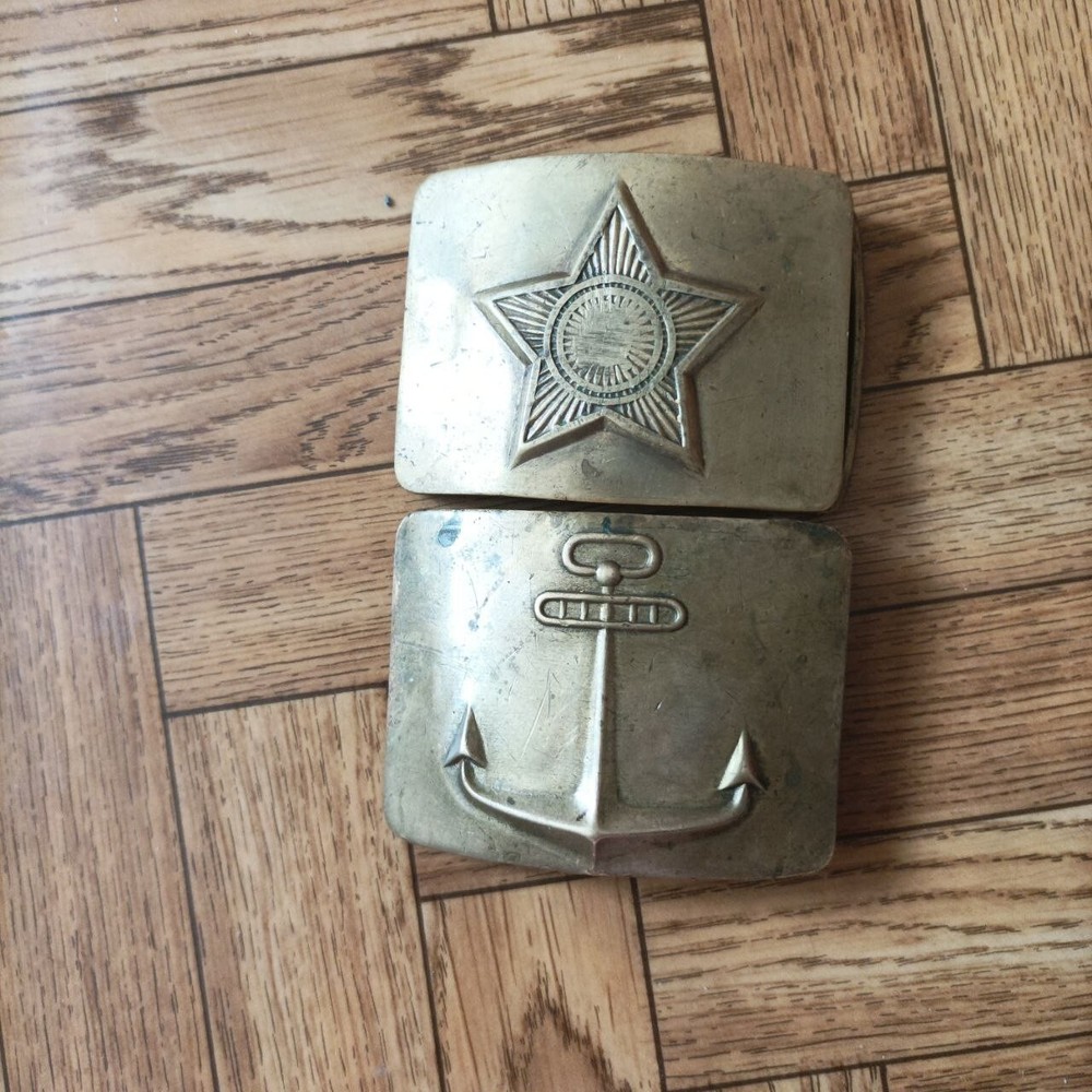Vintage brass belt buckle Soviet