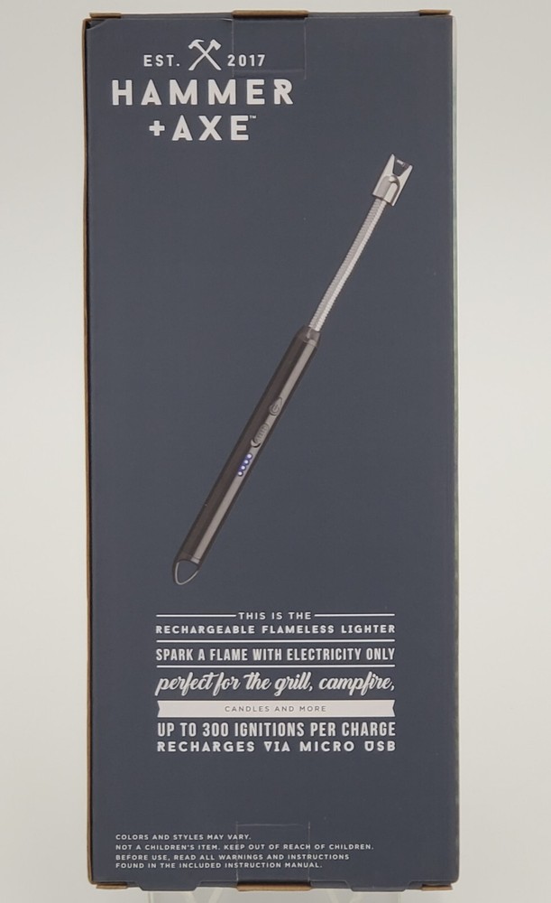 Rechargeable Flameless Electric Lighter Candle Firepit Grill Kitchen Micro USB