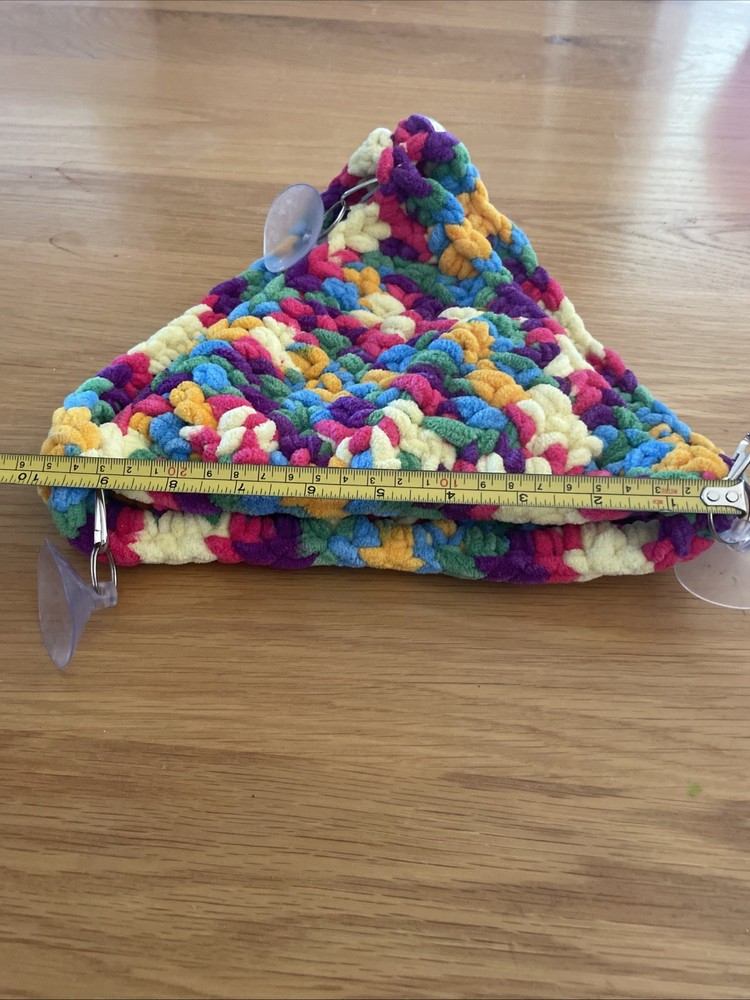 QWR Hand-knitted Soft Lizard Hammock Double Layer Pet Bed Bearded Dragon Gecko