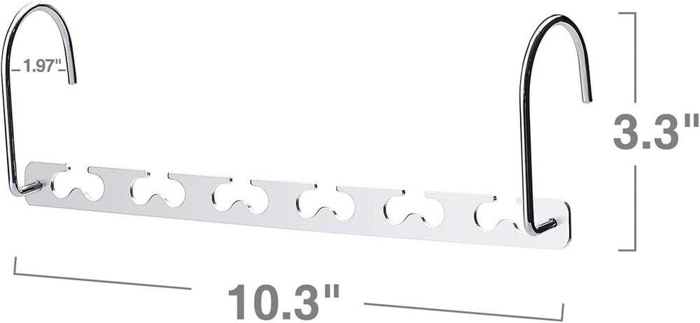 Perchas resistentes para ahorrar espacio (paquete de 6)