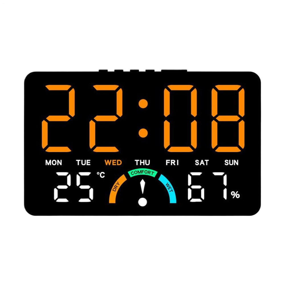 Digital Alarm Clock Temperature Display Nightstand Clock with Humidity Display