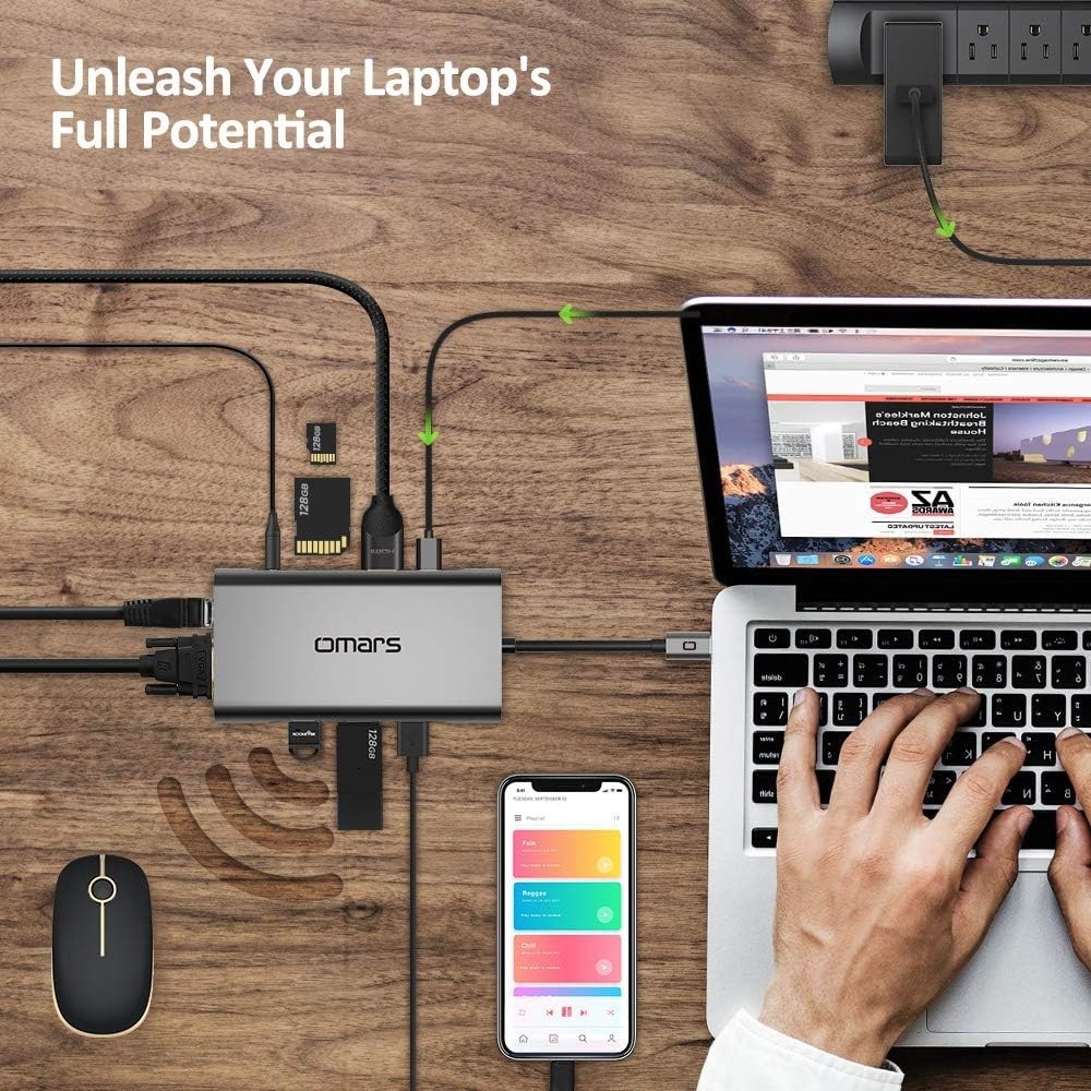 Omars docking station - USB C Hub - 10 in 1 *GREAT* condition