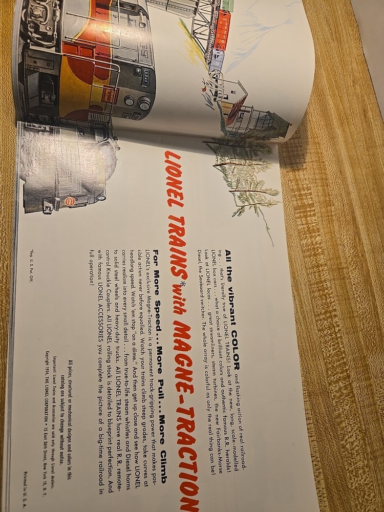 Lionel 1954 Original Catalog