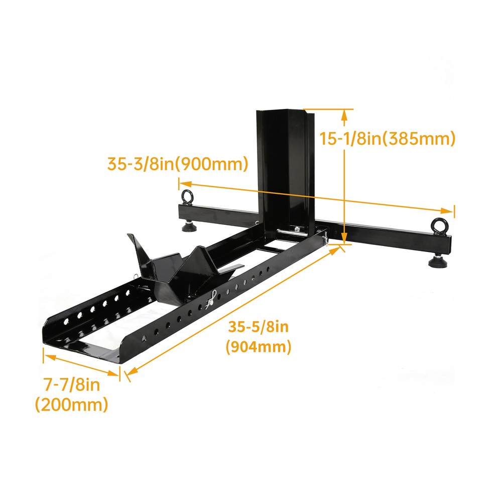 HECASA Adjustable Motorcycle Wheel Chock Upright Stand Support Powder Coated