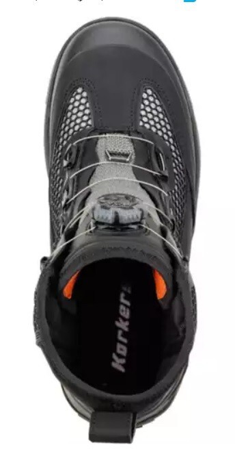 SIZE #13 KORKERS CHROME LITE WADING BOOTS - HYPERLITE, QUICK DRAIN, FIXED SOLE