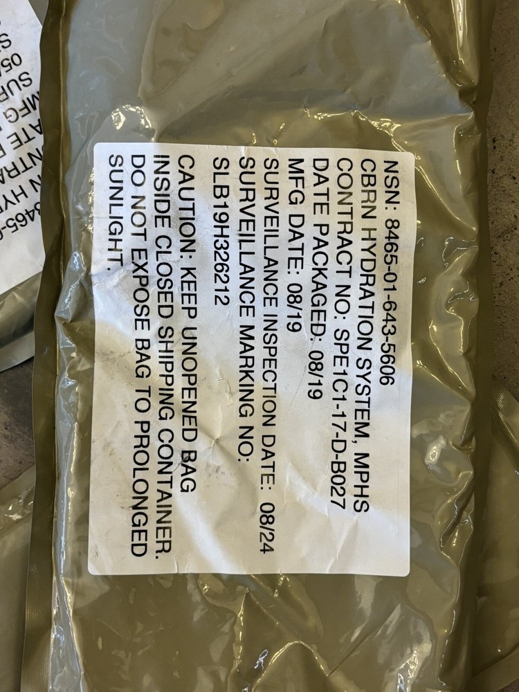 Water Bladder CBRN Hydration system sealed GOVERNMENT ISSUE